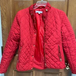 New York & Company Vibrant Orange Puffer Jacket